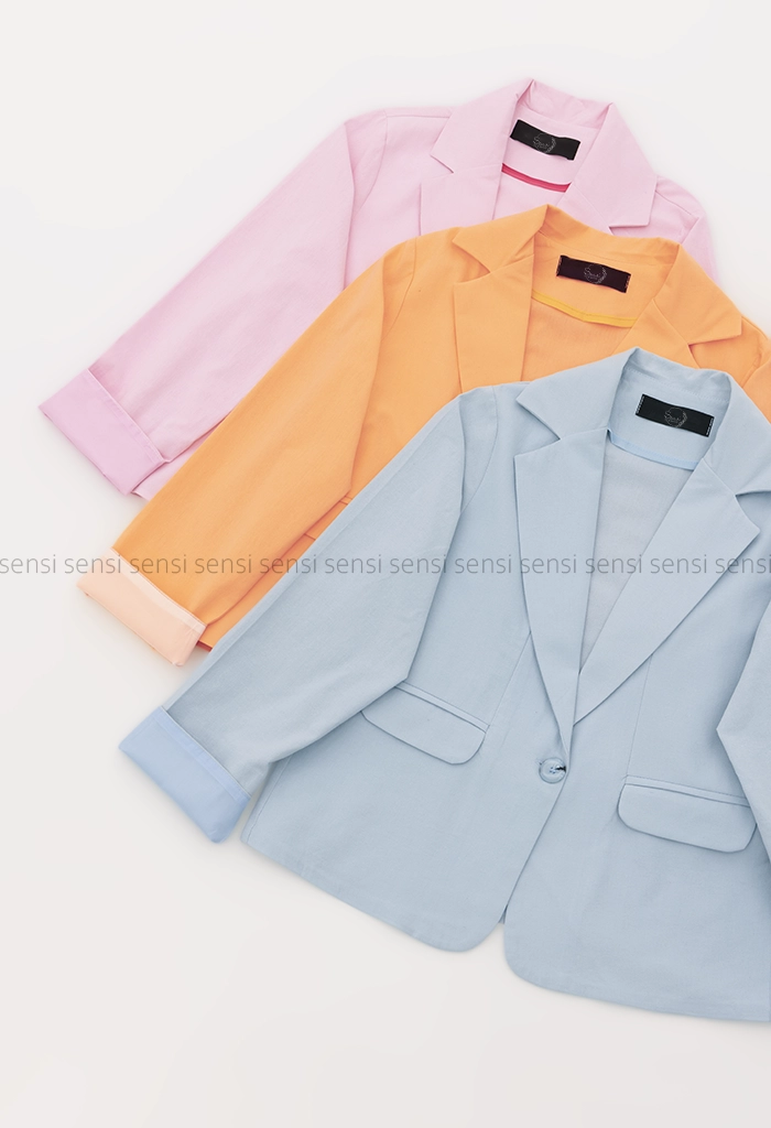 کراپ کت لینن رنگی کد1005298